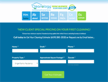 Tablet Screenshot of cleanologysd.com
